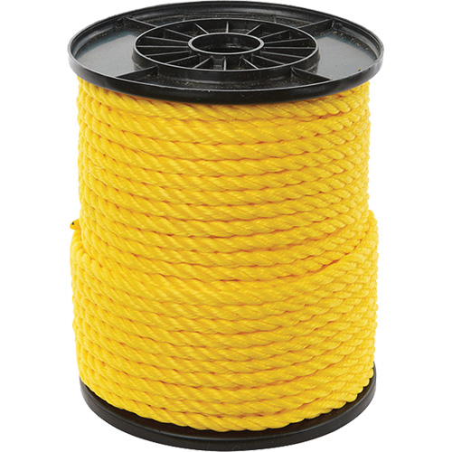 Corde torsad&eacute;e jaune &agrave; trois brins 3/8", Polypropyl&egrave;ne, 250' Les Distributions ICE