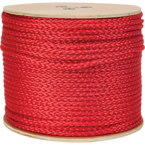 Corde rouge tress&eacute;e, Polypropyl&egrave;ne, 500' Les Distributions ICE