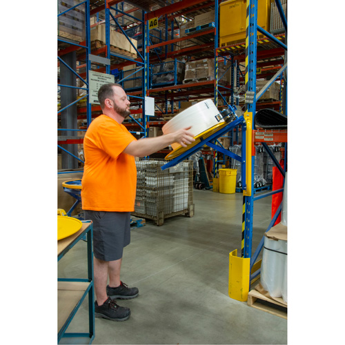 Strapping Dispenser, Polyester/Steel/Polypropylene Straps, 16"/8" Core Dia., 3"/8"/6" Roll Width Les Distributions ICE