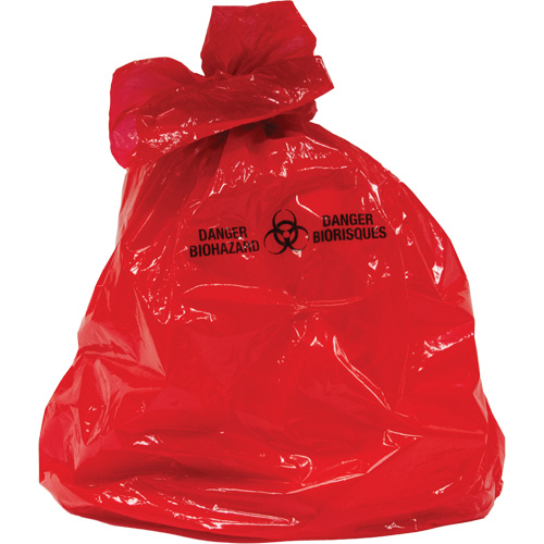 Waste Bags, Bio-Hazard, 50" L x 37" W, 2 mils Les Distributions ICE