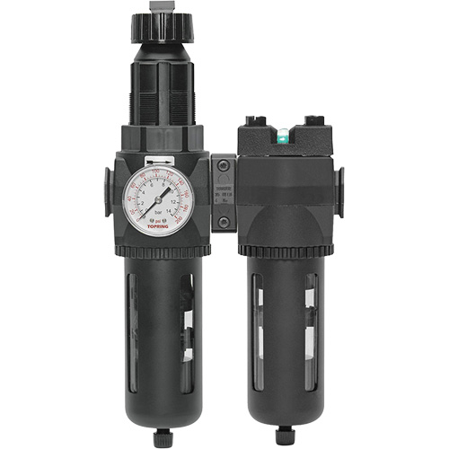 Manual Drain Filter, Regulator & Coalescing Filter with Standard Bowl Modulair 400, 1/4" NPT, 150 PSI, 9.1 fl. oz. Capacity Les Distributions ICE