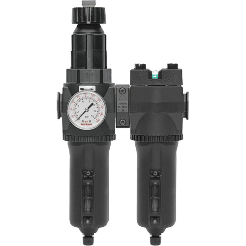 Manual Drain Filter, Regulator & Coalescing Filter with Metal Bowl Modulair 400, 1/4" NPT, 200 psi, 9.1 fl. oz. Capacity Les Distributions ICE