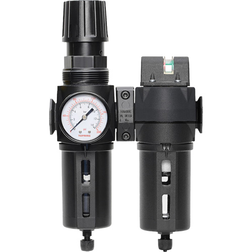 Filter/Regulator & Coalescing Filter Modulair 300 with Standard Bowl & Manual Drain, 3/8" NPTF, 150 PSI, 5.12 fl. oz. Capacity Les Distributions ICE