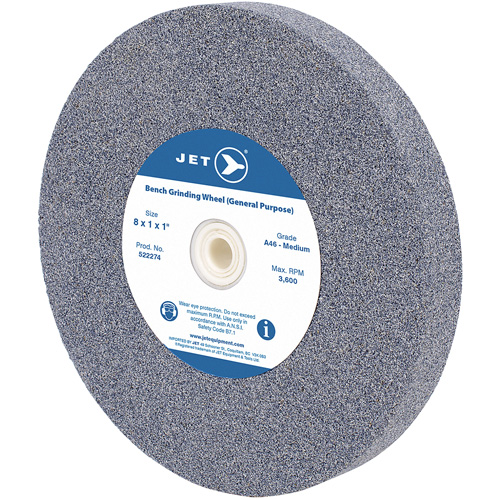 Meule d'&eacute;tabli tout usage A810M, 8" x 1", Arbre de 1" Les Distributions ICE