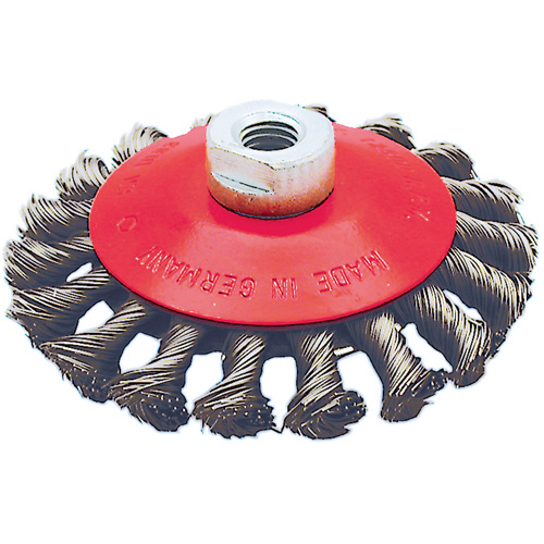 BK4520T Roue conique torsad&eacute;e &agrave; nuds, Dia. 4-1/2", Fils 0,02", Arbre 5/8"-11 Les Distributions ICE
