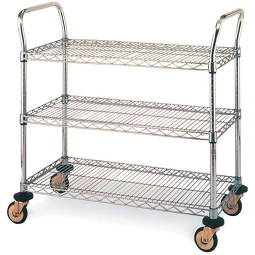 Chariots utilitaires standards, Acier inoxydable, 18" x 39" x 30", Capacit&eacute; 500 lb Les Distributions ICE