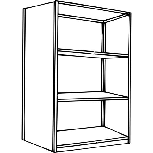 Interlok Shelving Unit, Steel, Boltless, 800 lbs. Capacity, 36" W x 76" H x 24" D Les Distributions ICE