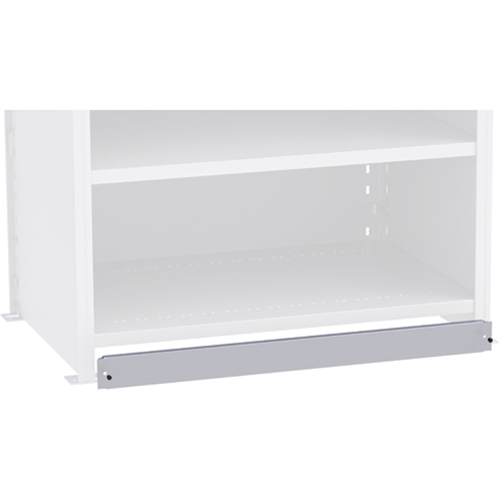Plaque de base/façade pour rangement de bacs sur rayonnage enclenchable Interlok Les Distributions ICE