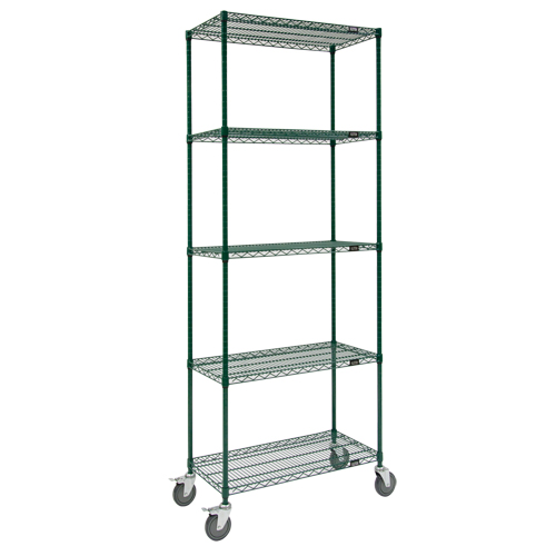 Wire Shelf Cart, Epoxy Finish, 36" x 92" x 18", 800 lbs. Capacity Les Distributions ICE