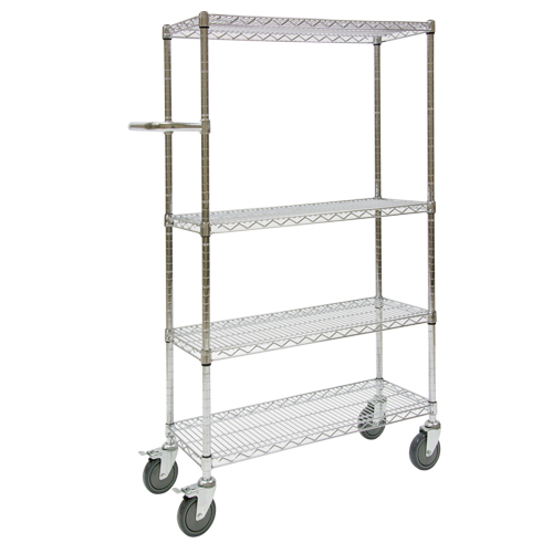 Push Cart, Chrome Plated, 30" x 60" x 14", 800 lbs. Capacity Les Distributions ICE