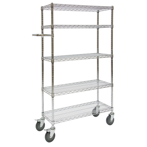 Push Cart, Chrome Plated, 30' x 60" x 14", 800 lbs. Capacity Les Distributions ICE