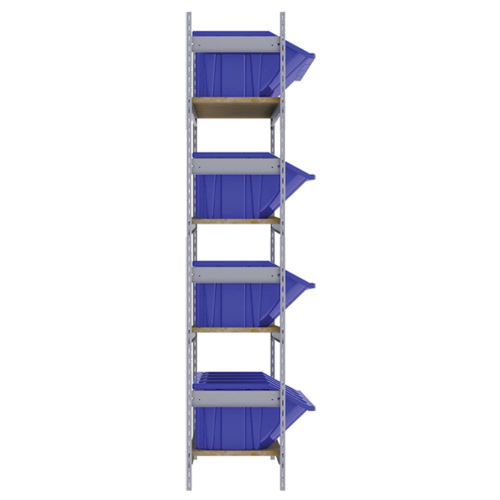 &eacute;tag&egrave;res larges avec bacs g&eacute;ants en plastique, Acier, Sans boulons, Capacit&eacute; 800 lb, 66" la x 72" h x 18" p Les Distributions ICE