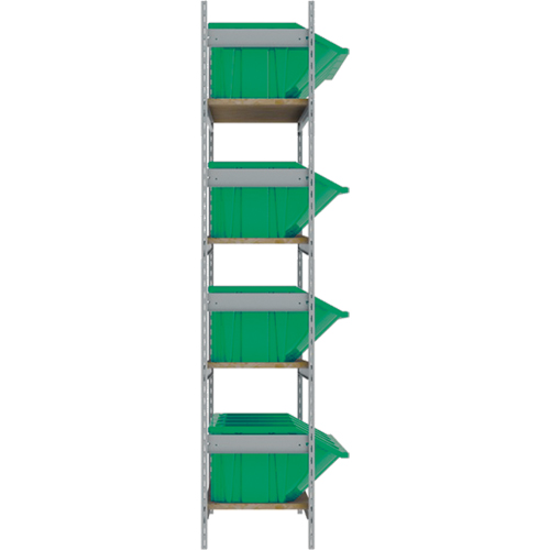 &eacute;tag&egrave;res larges avec bacs g&eacute;ants en plastique, Acier, Sans boulons, Capacit&eacute; 800 lb, 66" la x 72" h x 18" p Les Distributions ICE