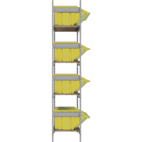 &eacute;tag&egrave;res larges avec bacs g&eacute;ants en plastique, Acier, Sans boulons, Capacit&eacute; 800 lb, 66" la x 72" h x 18" p Les Distributions ICE