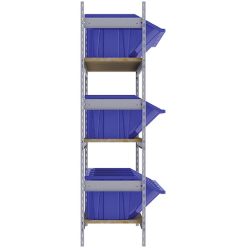 &eacute;tag&egrave;res larges avec bacs g&eacute;ants en plastique, Acier, Sans boulons, Capacit&eacute; 800 lb, 66" la x 60" h x 18" p Les Distributions ICE