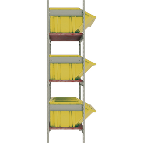 &eacute;tag&egrave;res larges avec bacs g&eacute;ants en plastique, Acier, Sans boulons, Capacit&eacute; 800 lb, 66" la x 60" h x 18" p Les Distributions ICE