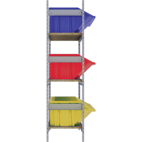 &eacute;tag&egrave;res larges avec bacs g&eacute;ants en plastique, Acier, Sans boulons, Capacit&eacute; 800 lb, 66" la x 60" h x 18" p Les Distributions ICE