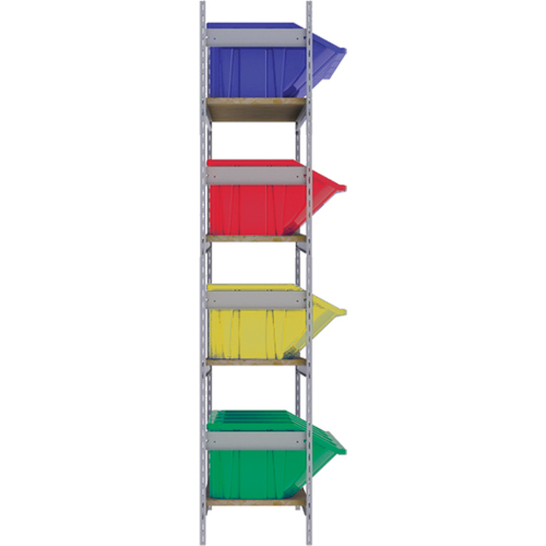 &eacute;tag&egrave;res larges avec bacs g&eacute;ants en plastique, Acier, Sans boulons, Capacit&eacute; 800 lb, 66" la x 72" h x 18" p Les Distributions ICE