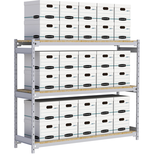 &eacute;tag&egrave;re-classeur de grande largeur, Acier, 3 Tablettes, 72" la x 18" p x 60" h Les Distributions ICE