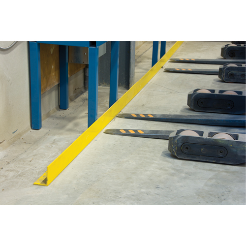 Floor Angle Guard Rails, Steel, 48" L x 5" H, Yellow Les Distributions ICE