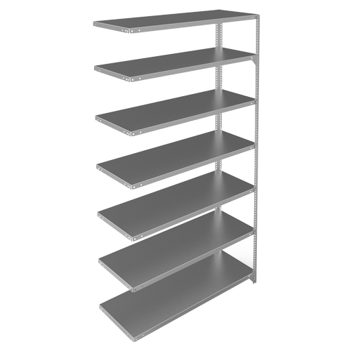 &eacute;l&eacute;ment de rayonnage, Acier galvanis&eacute;, Montant &agrave; fente, Capacit&eacute; 275 lb, 48" la x 84" h x 18" p Les Distributions ICE