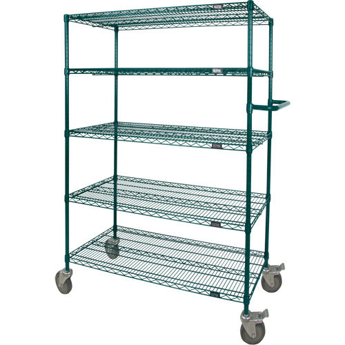 Wire Shelf Push Cart, Epoxy Finish, 36" x 69" x 24", 600 lbs. Capacity Les Distributions ICE