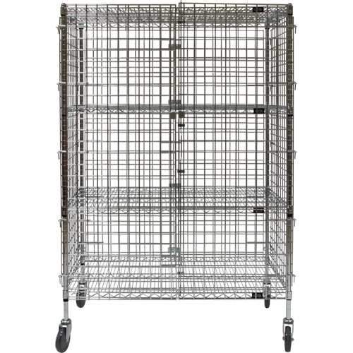 Security Cart, Chrome Plated, 48" x 69" x 24", 500 lbs. Capacity Les Distributions ICE