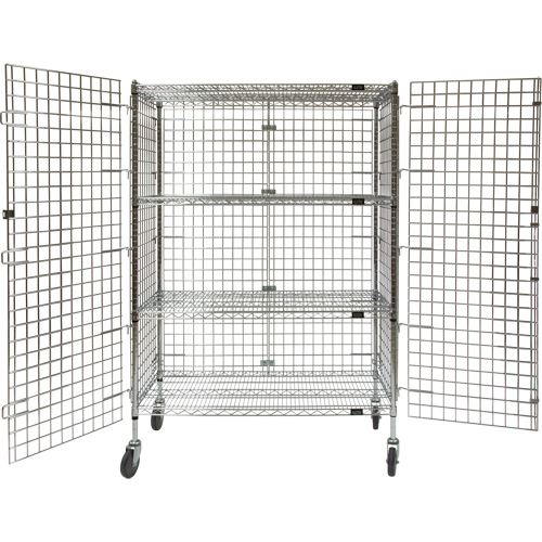 Security Cart, Chrome Plated, 48" x 69" x 24", 500 lbs. Capacity Les Distributions ICE
