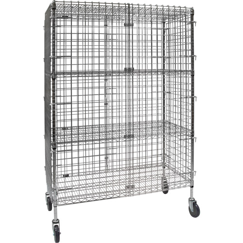 Security Cart, Chrome Plated, 48" x 69" x 24", 500 lbs. Capacity Les Distributions ICE