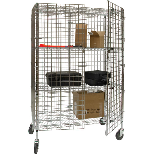 Security Cart, Chrome Plated, 48" x 69" x 24", 500 lbs. Capacity Les Distributions ICE