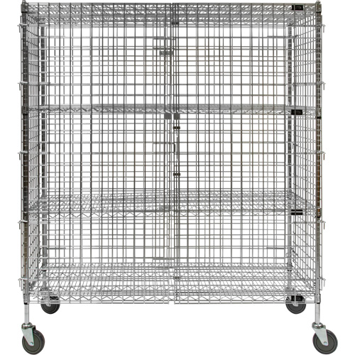 Chariot de s&eacute;curit&eacute;, Chrom&eacute;, 60" x 69" x 24", Capacit&eacute; 500 lb Les Distributions ICE