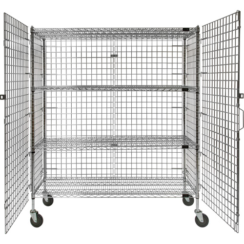 Chariot de s&eacute;curit&eacute;, Chrom&eacute;, 60" x 69" x 24", Capacit&eacute; 500 lb Les Distributions ICE