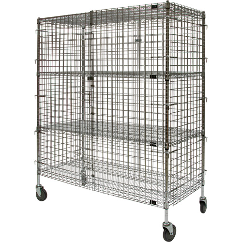 Chariot de s&eacute;curit&eacute;, Chrom&eacute;, 60" x 69" x 24", Capacit&eacute; 500 lb Les Distributions ICE
