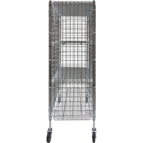 Chariot de s&eacute;curit&eacute;, Chrom&eacute;, 60" x 69" x 24", Capacit&eacute; 500 lb Les Distributions ICE