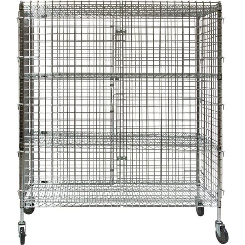 Chariot de s&eacute;curit&eacute;, Chrom&eacute;, 60" x 69" x 24", Capacit&eacute; 500 lb Les Distributions ICE