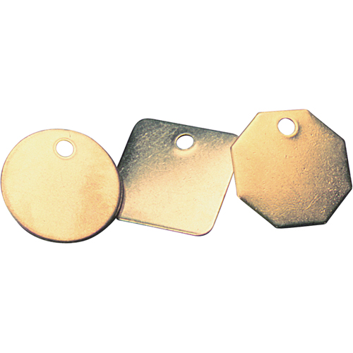 Blank Tags, Brass, 1.5" dia Les Distributions ICE