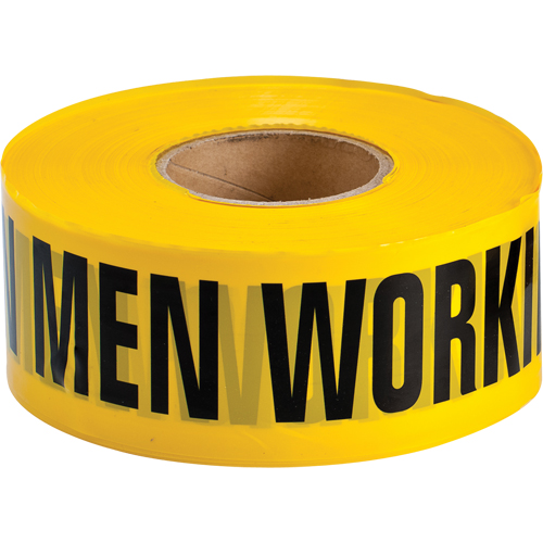 Barricade Tape, English, 3" W x 1000' L, 3.5 mils, Black on Yellow Les Distributions ICE