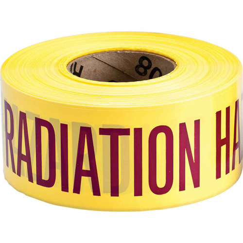 Ruban pour barricade, Anglais, 3" la x 200' lo, 3 mils, Magenta/jaune Les Distributions ICE