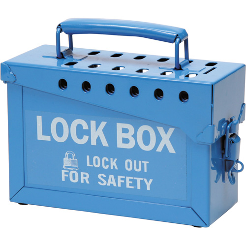 Portable Metal Lock Box, Blue Les Distributions ICE