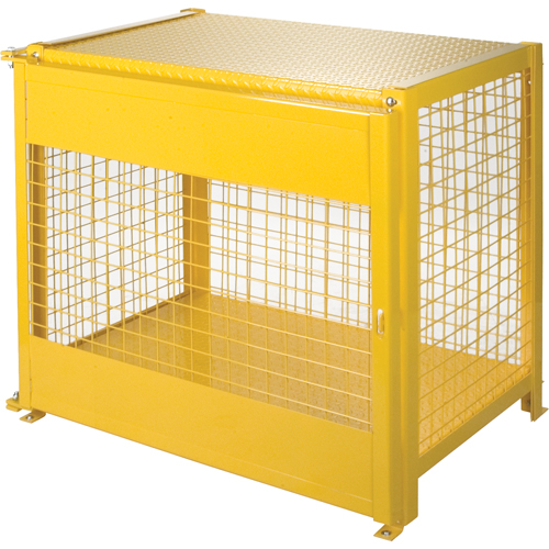 Gas Cylinder Cabinets, 6 Cylinder Capacity, 44" W x 30" D x 37" H, Yellow Les Distributions ICE