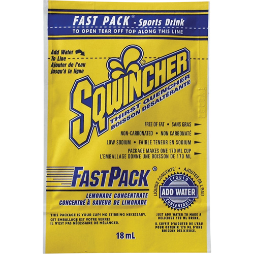Sqwincher&reg; Rehydration Drink Fast Pack&reg;, Single Serve, Lemonade Les Distributions ICE