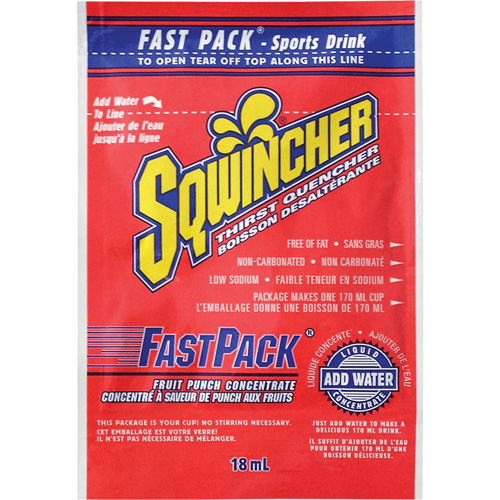 Sqwincher&reg; Boisson de r&eacute;hydratation Fast Pack, Emballage-portion, Punch aux fruits Les Distributions ICE