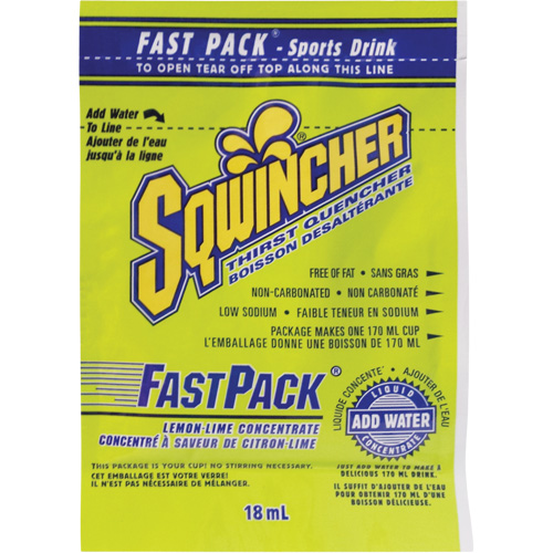 Sqwincher&reg; Boisson de r&eacute;hydratation Fast Pack, Emballage-portion, Citron-lime Les Distributions ICE