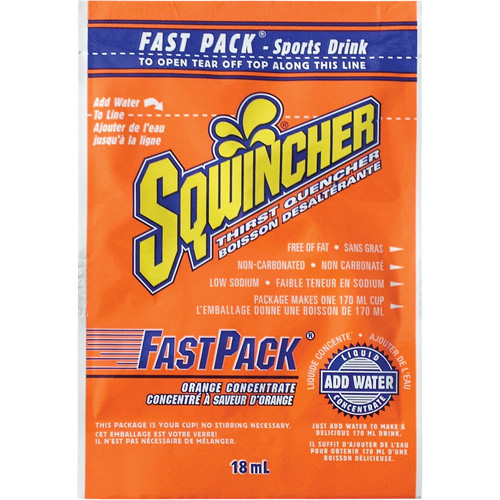 Sqwincher&reg; Boisson de r&eacute;hydratation Fast Pack, Emballage-portion, Orange Les Distributions ICE