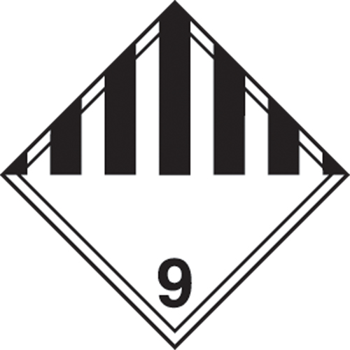 TDG Shipping Labels, Class 9, Miscellaneous Dangerous Goods, Paper Les Distributions ICE