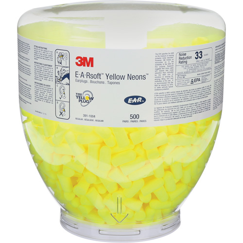 Bouchons d'oreilles E-A-RSoft Yellow Neon, Vrac - Contenant Les Distributions ICE
