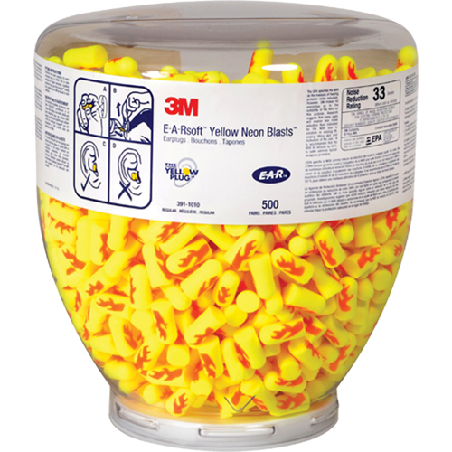 E-A-Rsoft Yellow Neons Earplugs, Bulk - Canister Les Distributions ICE