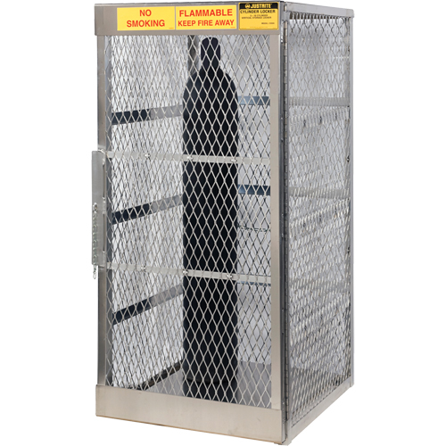 Armoires en aluminium pour bouteilles GPL, nbre de bouteilles: 10, 30" , 32" , 65" , Argent Les Distributions ICE