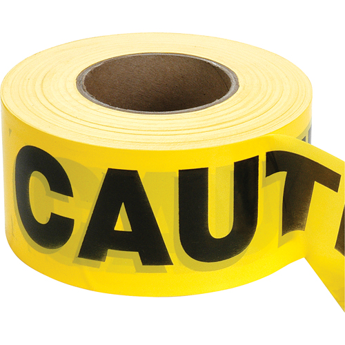 Rubans pour barricades, Anglais, 3" la x 1000' lo, 2 mils, Noir sur jaune Les Distributions ICE