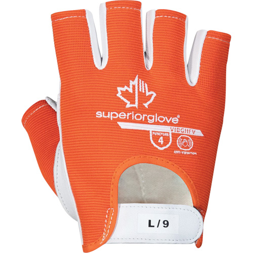 Gants Vibrastop demi-doigts antivibrations, Taille Moyen, Paume Ch&egrave;vre Les Distributions ICE